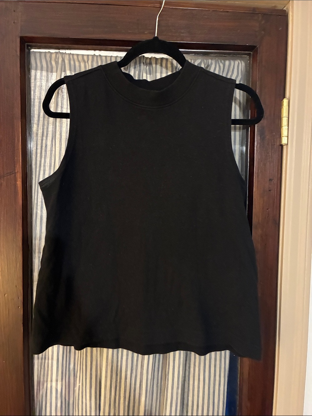 Pact Black Sleeveless Mock Neck Tank Top